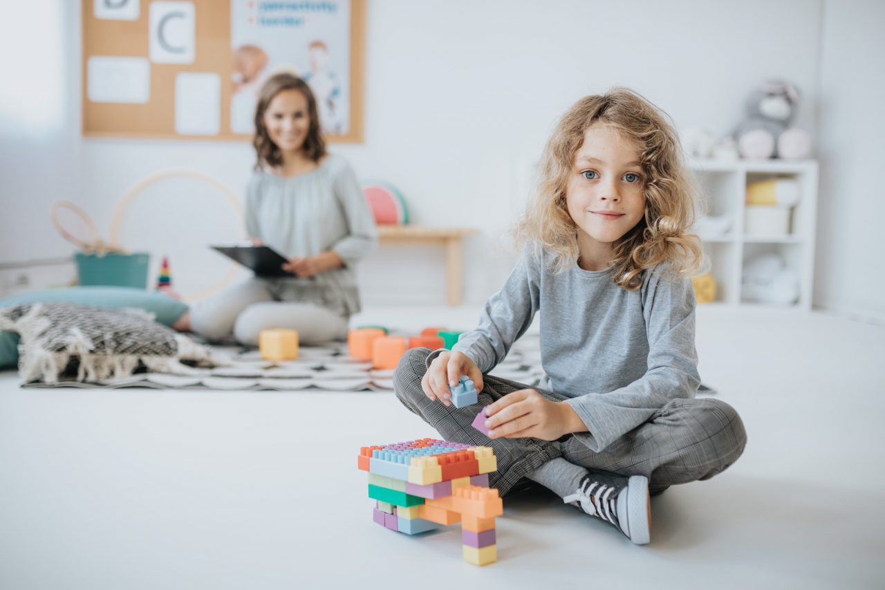 Boy in therapy session